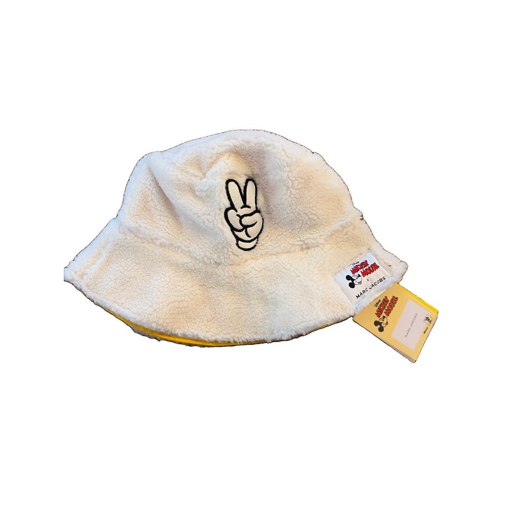 Marc Jacobs x Disney Mickey Mouse Sherpa Bucket Hat‎ Cream Unisex NWT